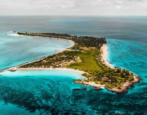 Bazaruto Archipelago aerial view of the island